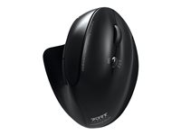 PORT Connect Professional - Vertikal mus - ergonomisk - høyrehendt - optisk - 5 knapper - trådløs - 2.4 GHz, Bluetooth 3.0, Bluetooth 5.0 - USB / USB-C trådløse mottakere 900706-BT