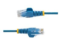 StarTech.com 50cm Slim LSZH CAT6 Ethernet Cable, 10 Gigabit Snagless RJ45 100W PoE Patch Cord, CAT 6 10GbE UTP Network Cable w/Strain Relief, Blue, ETL, Low Smoke Zero Halogen - Category 6 - 28AWG (N6PAT50CMBLS) - Koblingskabel - RJ-45 (hann) til RJ-45 (hann) - 50 cm - CAT 6 - uten hindringer - blå N6PAT50CMBLS