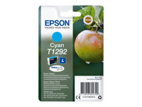 Epson T1292 - 7 ml - L-størrelse - cyan - original - blister - blekkpatron - for Stylus SX230, SX235, SX430, SX438; WorkForce WF-3010, 3520, 3530, 3540, 7015, 7515, 7525 C13T12924012