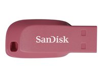 SanDisk Cruzer Blade - USB-flashstasjon - 64 GB - USB 2.0 - elektrisk rosa SDCZ50C-064G-B35PE