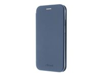 Insmat Exclusive Folio Case - Lommebok for mobiltelefon - polyuretan, termoplast-polyuretan (TPU), kartong+papir - elektrisk blå - for Apple iPhone 14 650-3104