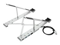 Targus Portable Stand with Integrated Dock - Dokkestasjon + notebookstativ - USB-C 3.2 Gen 1 / Thunderbolt 3 - HDMI - 1GbE AWU100005GL