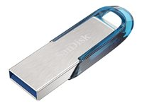 SanDisk Ultra Flair - USB-flashstasjon - 64 GB - USB 3.0 - blå SDCZ73-064G-G46B