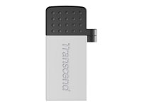 Transcend JetFlash Mobile 380 - USB-flashstasjon - 16 GB - USB 2.0 - sølv TS16GJF380S