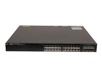 Cisco Catalyst 3650-24PD-S - Switch - L3 - Styrt - 24 x 10/100/1000 (PoE+) + 2 x 10 Gigabit SFP+ - stasjonær, rackmonterbar - PoE+ (390 W) WS-C3650-24PD-S