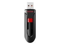 SanDisk Cruzer Glide - USB-flashstasjon - 256 GB - USB 2.0 - svart, rød SDCZ60-256G-B35