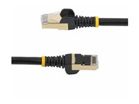 StarTech.com 10m CAT6A Ethernet Cable, 10 Gigabit Shielded Snagless RJ45 100W PoE Patch Cord, CAT 6A 10GbE STP Network Cable w/Strain Relief, Black, Fluke Tested/UL Certified Wiring/TIA - Category 6A - 26AWG (6ASPAT10MBK) - Koblingskabel - RJ-45 (hann) til RJ-45 (hann) - 10 m - STP - CAT 6a - formstøpt, uten hindringer - svart 6ASPAT10MBK