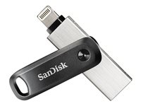 SanDisk iXpand Go - USB-flashstasjon - 64 GB - USB 3.0 / Lightning - for Apple iPad/iPhone (Lightning) SDIX60N-064G-GN6NN