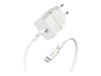 OtterBox Wall Charger - Strømadapter - 20 watt - 3 A - PD 3.0, USB BC 1.2 (24 pin USB-C) - skystøvhvit 78-80480