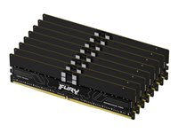 Kingston FURY Renegade Pro - DDR5 - sett - 128 GB: 8 x 16 GB - DIMM 288-pin - 6400 MHz / PC5-51200 - CL32 - 1.4 V - registrert - ECC - svart KF564R32RBEK8-128