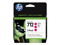 HP 712 - 3-pack - 29 ml - magenta - original - DesignJet - blekkpatron - for DesignJet Studio, T210, T230, T250, T630, T650 3ED78A