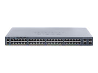 Cisco Catalyst 2960X-48TS-L - Switch - Styrt - 48 x 10/100/1000 + 4 x Gigabit SFP - stasjonær, rackmonterbar - oppusset WS-C2960X-48TSL-RF