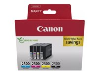 Canon PGI-2500 BK/C/M/Y Multipack - 4-pack - svart, gul, cyan, magenta - original - blekkbeholder - for MAXIFY iB4050, iB4150, MB5150, MB5155, MB5350, MB5450 9290B006