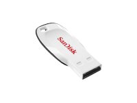 SanDisk Cruzer Blade - USB-flashstasjon - 16 GB - USB 2.0 - hvit SDCZ50C-016G-B35W