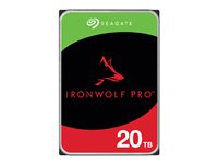 Seagate IronWolf Pro ST20000NT001 - Harddisk - 20 TB - intern - 3.5" - SATA 6Gb/s - 7200 rpm - buffer: 256 MB - med 3-års Seagate Rescue Data Recovery ST20000NT001