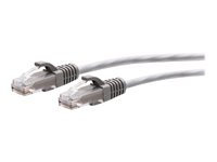 C2G 9ft (2.7m) Cat6a Snagless Unshielded (UTP) Slim Ethernet Network Patch Cable - Gray - Koblingskabel - RJ-45 (hann) til RJ-45 (hann) - 2.7 m - 4.8 mm - UTP - CAT 6a - formstøpt, uten hindringer - grå C2G30119