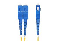StarTech.com 1m (3ft) LC to SC (UPC) OS2 Single Mode Duplex Fiber Optic Cable, 9/125µm, Laser Optimized, 10G, Bend Insensitive, Low Insertion Loss - LSZH Fiber Patch Cord (SMLCSC-OS2-1M) - Koblingskabel - LC/UPC-enkeltmodus (hann) til SC/UPC-enkeltmodus (hann) - 1 m - 2 mm - fiberoptisk - dupleks - 9 / 125 micron - OS1/OS2 - halogenfri, passiv - gul SMLCSC-OS2-1M