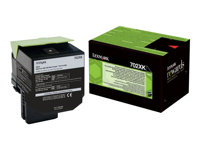 Lexmark 702XK - Ekstra høy ytelse - svart - original - tonerpatron LCCP, LRP - for Lexmark CS510de, CS510dte 70C2XK0