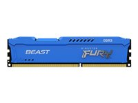 Kingston FURY Beast - DDR3 - sett - 16 GB: 2 x 8 GB - DIMM 240-pin - 1600 MHz / PC3-12800 - CL10 - 1.5 V - ikke-bufret - ikke-ECC - blå KF316C10BK2/16