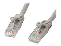 StarTech.com 75ft CAT6 Ethernet Cable, 10 Gigabit Snagless RJ45 650MHz 100W PoE Patch Cord, CAT 6 10GbE UTP Network Cable w/Strain Relief, Gray, Wiring is UL Certified/TIA - Category 6 - 24AWG (N6PATCH75GR) - Koblingskabel - RJ-45 (hann) til RJ-45 (hann) - 22.9 m - UTP - CAT 6 - uten hindringer - grå N6PATCH75GR