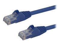 StarTech.com 2m CAT6 Ethernet Cable, 10 Gigabit Snagless RJ45 650MHz 100W PoE Patch Cord, CAT 6 10GbE UTP Network Cable w/Strain Relief, Blue, Fluke Tested/Wiring is UL Certified/TIA - Category 6 - 24AWG (N6PATC2MBL) - Koblingskabel - RJ-45 (hann) til RJ-45 (hann) - 2 m - UTP - CAT 6 - formstøpt, uten hindringer - blå N6PATC2MBL