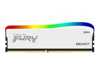 Kingston FURY Beast - RGB Special Edition - DDR4 - modul - 8 GB - DIMM 288-pin - 3200 MHz / PC4-25600 - CL16 - 1.35 V - ikke-bufret - ikke-ECC - hvit KF432C16BWA/8