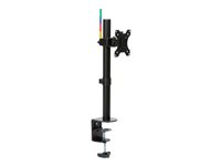 Kensington SmartFit Ergo Single Monitor Arm - Monteringssett - justerbar arm - for Skjerm - svart - skjermstørrelse: inntil 34" - skrivebord, C-klemme, malje, skrivebordsmonterbar K55411WW
