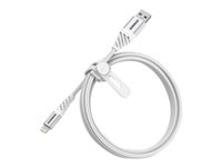 OtterBox Premium - Lightning-kabel - USB hann til Lightning hann - 1 m - skyhvit 78-52640