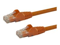 StarTech.com 2m CAT6 Ethernet Cable, 10 Gigabit Snagless RJ45 650MHz 100W PoE Patch Cord, CAT 6 10GbE UTP Network Cable w/Strain Relief, Orange, Fluke Tested/Wiring is UL Certified/TIA - Category 6 - 24AWG (N6PATC2MOR) - Koblingskabel - RJ-45 (hann) til RJ-45 (hann) - 2 m - UTP - CAT 6 - uten hindringer - oransje N6PATC2MOR