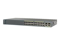 Cisco Catalyst 2960-Plus 24LC-S - Switch - Styrt - 24 x 10/100 + 2 x kombo-Gigabit SFP - rackmonterbar - PoE (123 W) WS-C2960+24LC-S