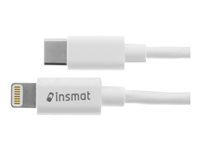 Insmat - Lightning-kabel - USB hann til Lightning hann - 1.5 m - hvit 133-1035