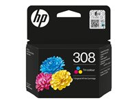 HP 308 - Cyan, magenta, gul - original - boks - blekkpatron 7FP20UE#CE1