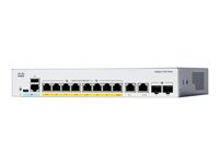 Cisco Catalyst 1200-8FP-2G - Switch - L3 - smart - 8 x 10/100/1000 (PoE+) + 2 x kombo Gigabit SFP/RJ-45 - rackmonterbar - PoE+ (120 W) - gjenfabrikert C1200-8FP-2G-RF