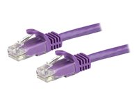 StarTech.com 1.5m CAT6 Ethernet Cable, 10 Gigabit Snagless RJ45 650MHz 100W PoE Patch Cord, CAT 6 10GbE UTP Network Cable w/Strain Relief, Purple, Fluke Tested/Wiring is UL Certified/TIA - Category 6 - 24AWG (N6PATC150CMPL) - Koblingskabel - RJ-45 (hann) til RJ-45 (hann) - 1.5 m - UTP - CAT 6 - uten hindringer - purpur N6PATC150CMPL