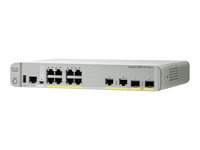 Cisco Catalyst 3560CX-8PC-S - Switch - Styrt - 8 x 10/100/1000 (PoE+) + 2 x kombo-Gigabit SFP - stasjonær - PoE+ (240 W) - oppusset WS-C3560CX-8PCS-RF