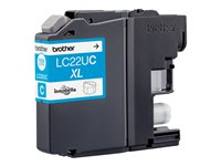 Brother LCLC22UC - XL - cyan - original - blekkpatron - for Brother DCP-J785DW, MFC-J985DW; INKvestment Work Smart MFC-J985DW, MFC-J985DW XL LC22UC