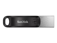 SanDisk iXpand Go - USB-flashstasjon - 64 GB - USB 3.0 / Lightning - for Apple iPad/iPhone (Lightning) SDIX60N-064G-GN6NN