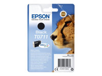 Epson T0711 - 7 ml - svart - original - blekkpatron - for Stylus DX9400, SX115, SX210, SX215, SX218, SX415, SX515, SX610; Stylus Office BX310, BX610 C13T07114012