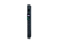 APC Easy Metered Rack PDU EPDU1016M - Strømfordelerenhet (kan monteres i rack) - AC 200/208/230 V - 3680 VA - Ethernet - inngang: IEC 60320 C20 - utgangskontakter: 8 (power IEC 60320 C13) - 1U - 2.5 m kabel - svart - for P/N: AR106V, SCL400RMJ1U, SCL500RMI1UC, SCL500RMI1UNC, SMTL1000RMI2UC, SMTL750RMI2UC EPDU1016M