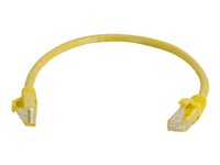 C2G Cat6 Booted Unshielded (UTP) Network Patch Cable - Koblingskabel - RJ-45 (hann) til RJ-45 (hann) - 50 cm - UTP - CAT 6 - formstøpt, uten hindringer, flertrådet - gul 83465