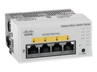 Cisco Catalyst Micro Switches CMICR-4PC - Switch - 4 x 10/100/1000 (4 PoE+) + 1 x Gigabit SFP (opplink) + 1 - veggmonterbar CMICR-4PC