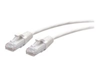 C2G 5ft (1.5m) Cat6a Snagless Unshielded (UTP) Slim Ethernet Network Patch Cable - White - Koblingskabel - RJ-45 (hann) til RJ-45 (hann) - 1.5 m - 4.8 mm - UTP - CAT 6a - formstøpt, uten hindringer - hvit C2G30183