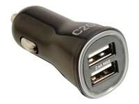 C2G Smart - Bilstrømadapter - 2.4 A - 2 utgangskontakter (USB) - svart 80922