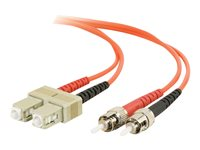 C2G SC-ST 50/125 OM2 Duplex Multimode PVC Fiber Optic Cable (LSZH) - Nettverkskabel - SC flermodus (hann) til ST flermodus (hann) - 3 m - fiberoptisk - dupleks - 50 / 125 mikroner - OM2 - halogenfri - oransje 85482