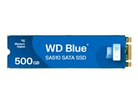 WD Blue SA510 WDS500G3B0B - SSD - 500 GB - intern - M.2 2280 - SATA 6Gb/s - blå WDS500G3B0B