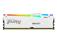 Kingston FURY Beast RGB - DDR5 - modul - 32 GB - DIMM 288-pin - 5200 MHz / PC5-41600 - CL36 - 1.25 V - ikke-bufret - on-die ECC - hvit KF552C36BWEA-32