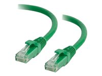 C2G Cat5e Booted Unshielded (UTP) Network Patch Cable - Koblingskabel - RJ-45 (hann) til RJ-45 (hann) - 3 m - UTP - CAT 5e - formstøpt, uten hindringer, flertrådet - grønn 83204