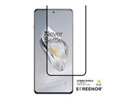 Screenor Hybrid Shield - Skjermbeskyttelse for mobiltelefon - glass - rammefarge svart - for OnePlus 12 18400HS