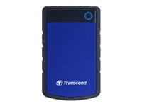 Transcend StoreJet 25H3 - Harddisk - 4 TB - ekstern (bærbar) - 2.5" - USB 3.1 Gen 1 - 256-bit AES - marineblå TS4TSJ25H3B