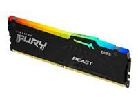 Kingston FURY Beast RGB - DDR5 - modul - 32 GB - DIMM 288-pin - 3000 MHz / PC5-48000 - CL36 - 1.35 V - ikke-bufret - on-die ECC - svart KF560C36BBEA-32